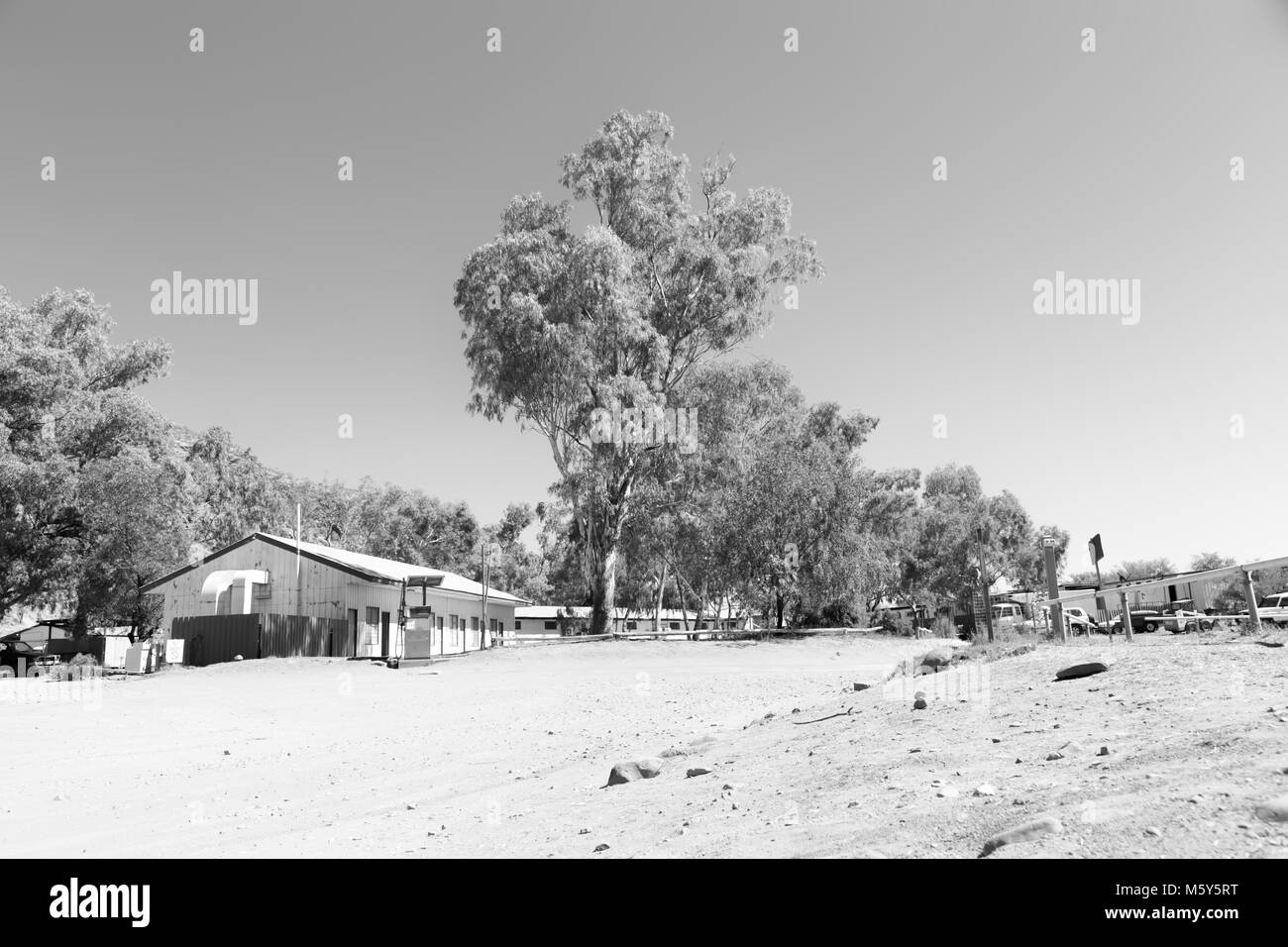 En Australie la vieille pompe à essence station service concept Banque D'Images