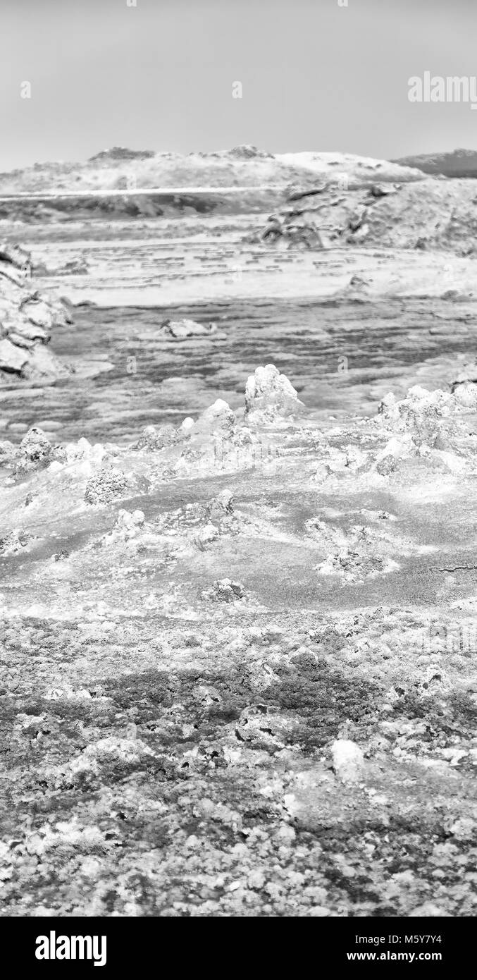 Dans l'Afrique de l'Éthiopie de danakil dépression volcanique de dallol Banque D'Images