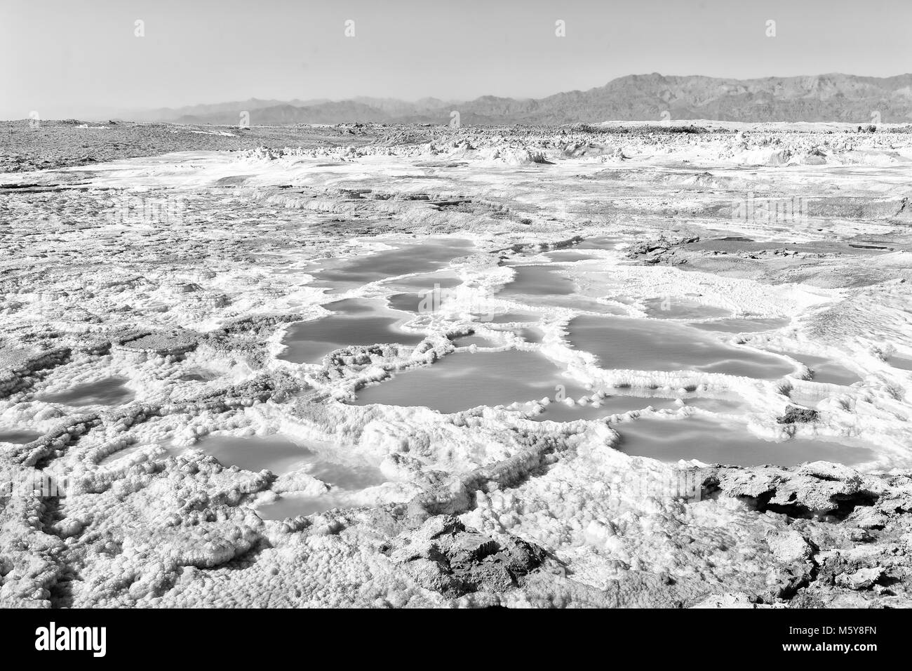Dans l'Afrique de l'Éthiopie de danakil dépression volcanique de dallol Banque D'Images