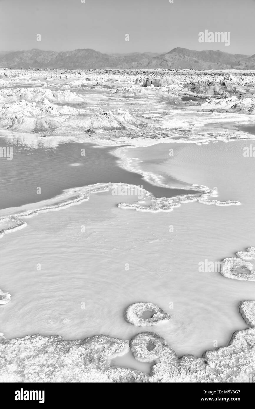 Dans l'Afrique de l'Éthiopie de danakil dépression volcanique de dallol Banque D'Images