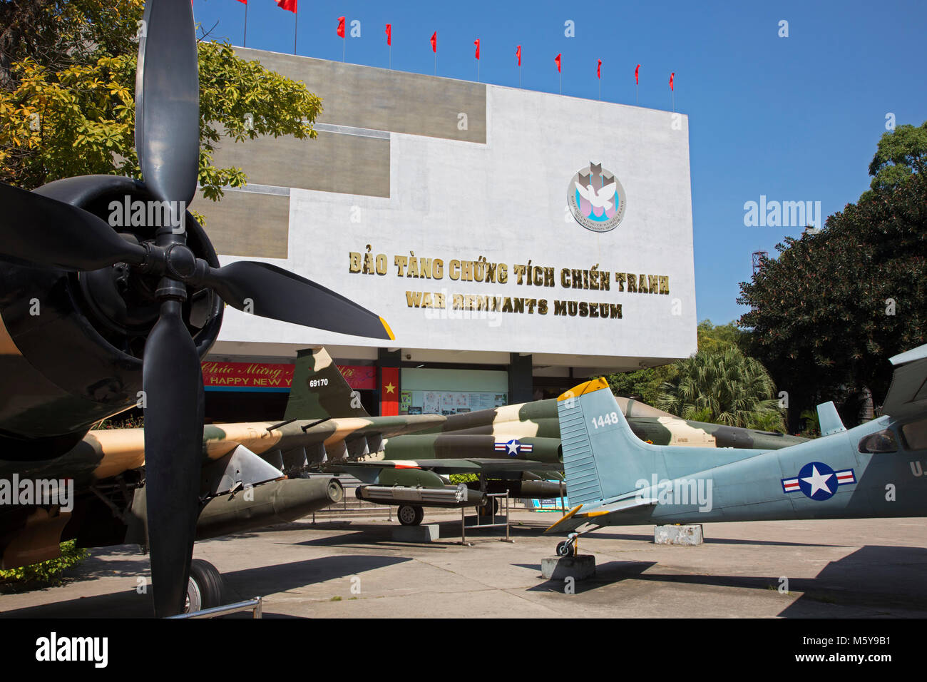 Ho Chi Minh Ville, Vietnam 04/12/2017 Le Musée des débris de guerre à Ho Chi Minh Ville au Vietnam Asie Banque D'Images