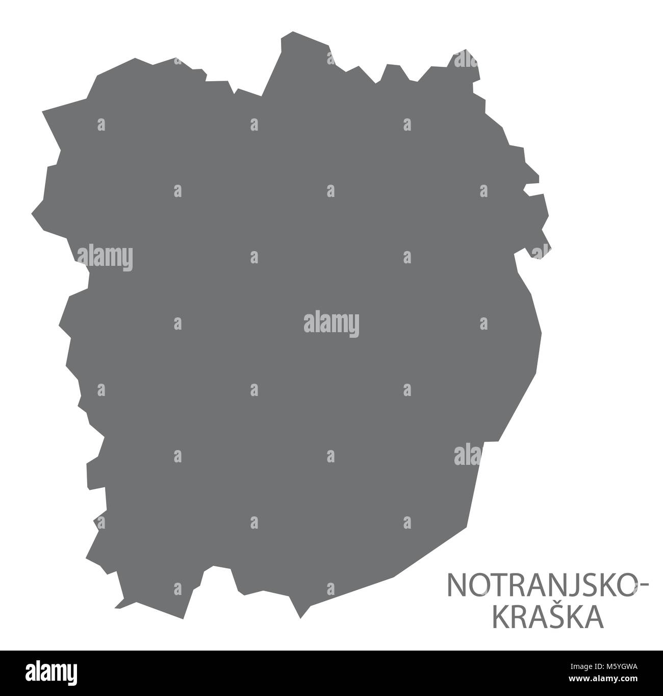 Notranjsko-Kraska site de Slovénie gris illustration forme Illustration de Vecteur