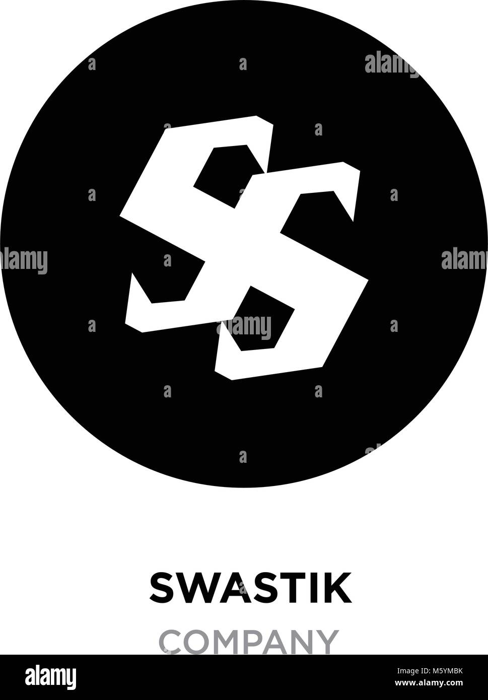 Logo Noir Svm Import Export L Hindouisme Religion Signe Symbole Svastika Indien Isole Sur Fond Blanc Image Vectorielle Stock Alamy