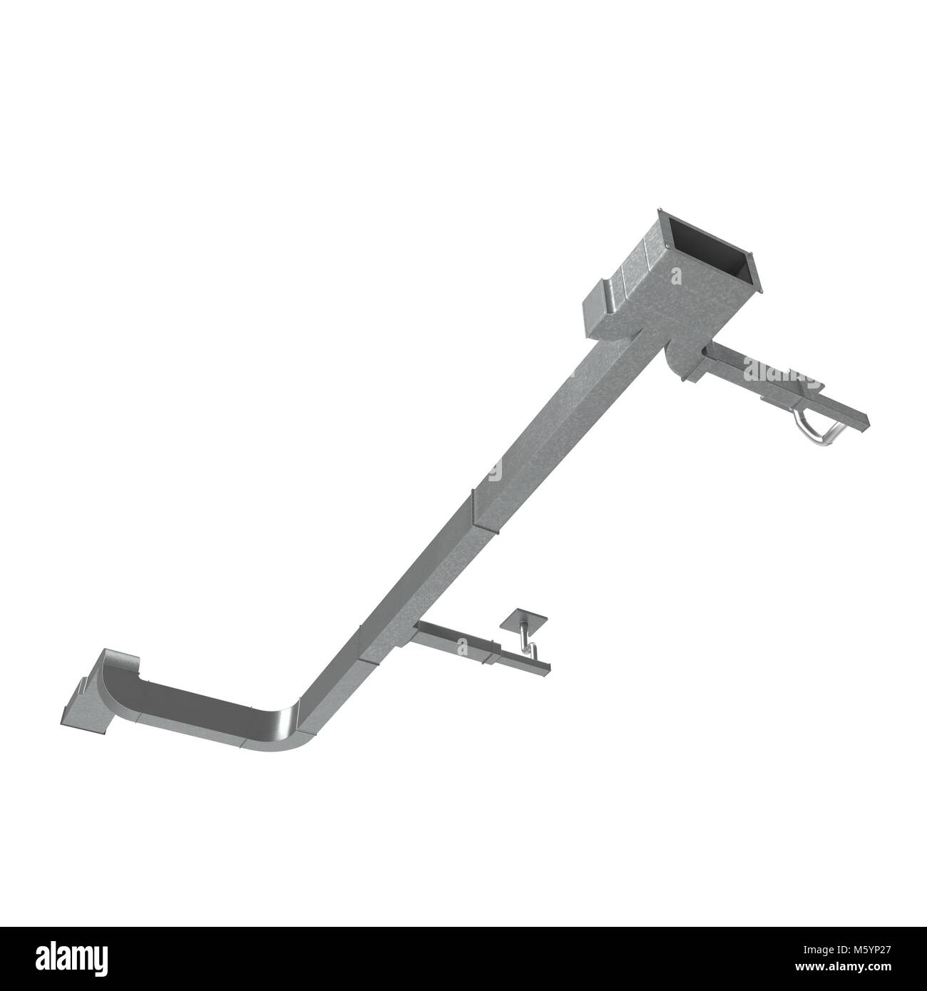 Les pipelines d'acier et de l'équipement sur blanc. 3D illustration Banque D'Images