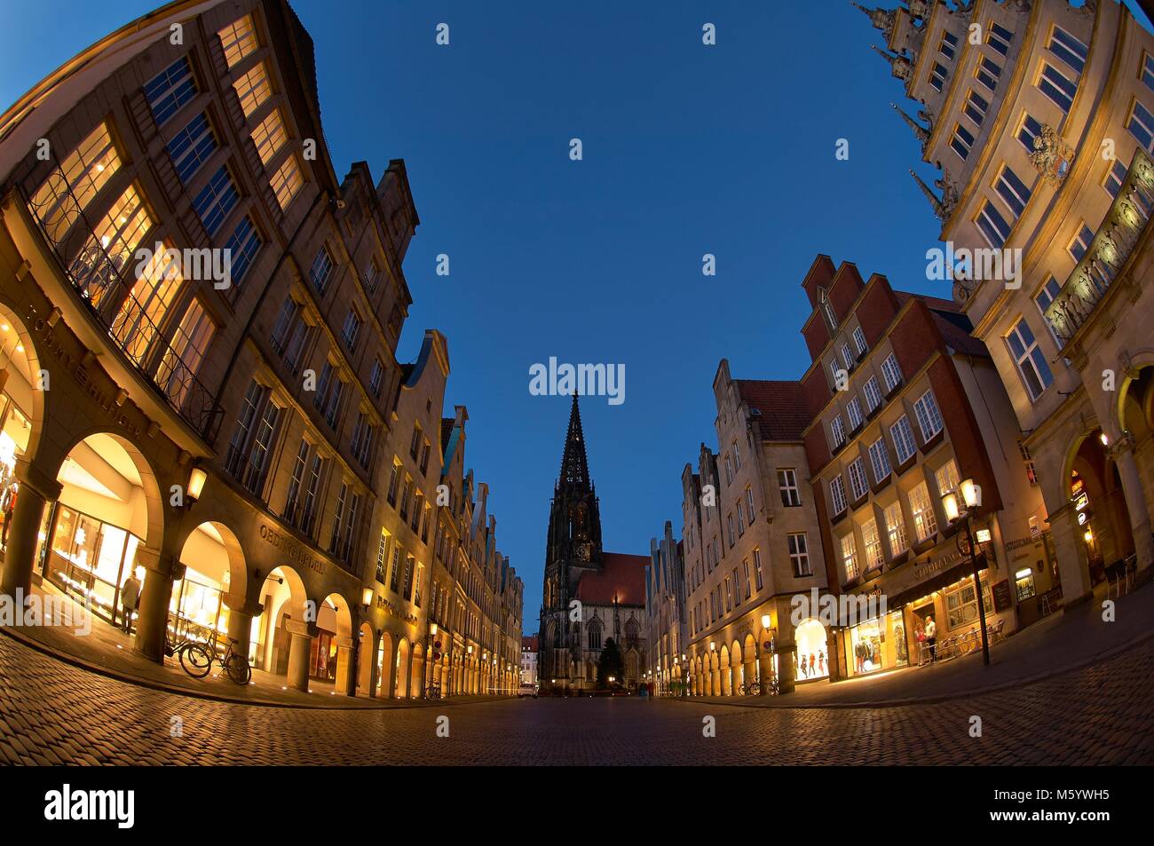 Place Prinzipalmarkt à Münster Banque D'Images