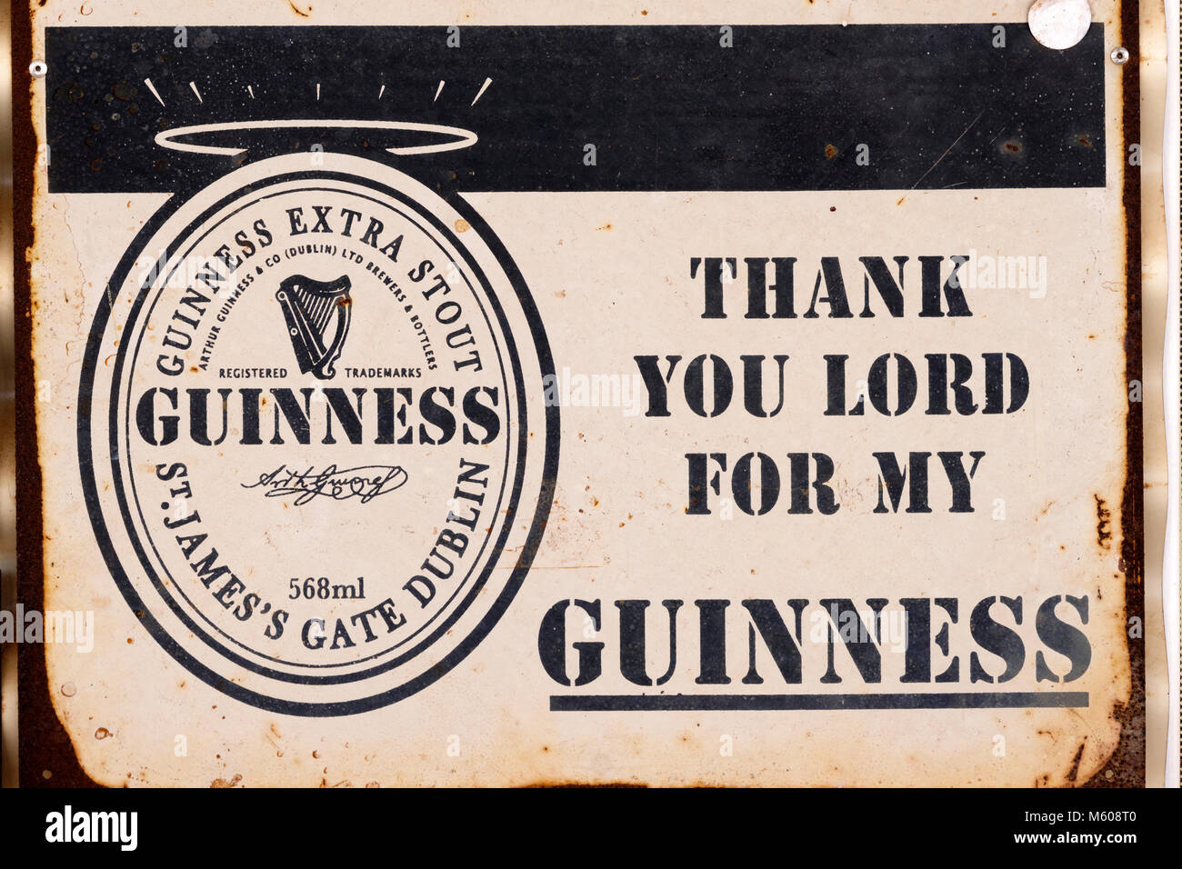 Histoire de remercier le Seigneur pour ma publicité Guinness, Australie Banque D'Images