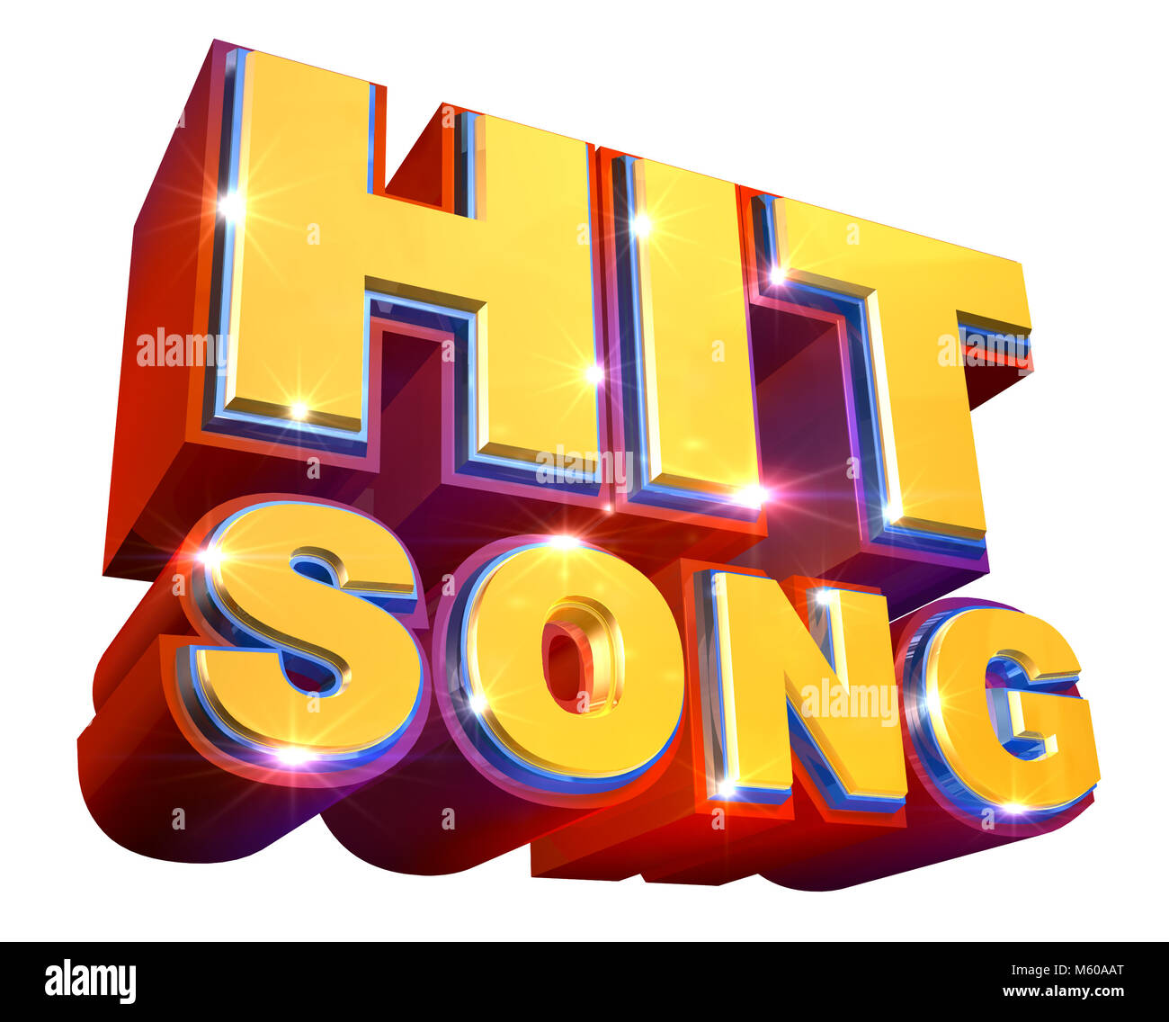 La musique à succès - Logo couleur 3d illustration Banque D'Images