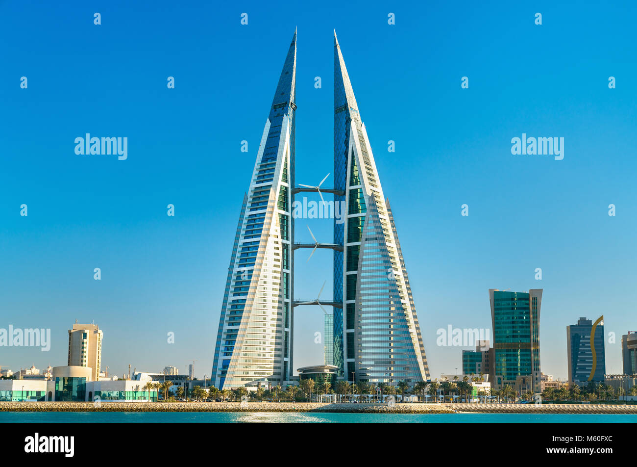 Bahrain World Trade Center, à Manama. Le Moyen-Orient Banque D'Images