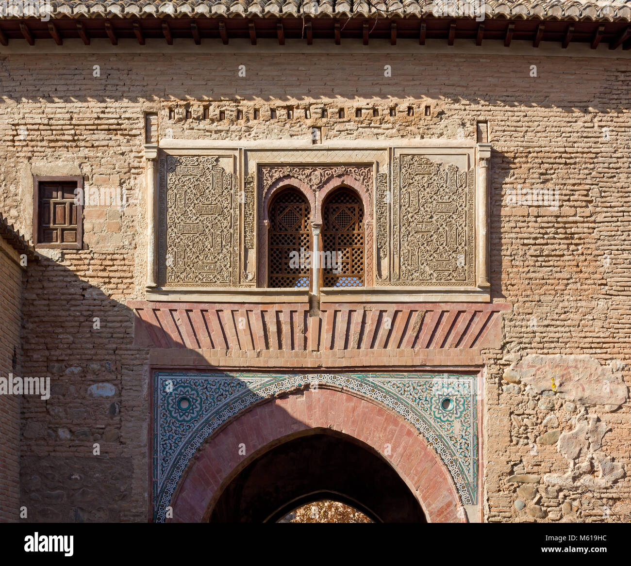 Porte du Vin à l'Alhambra à Grenade, Espagne Banque D'Images