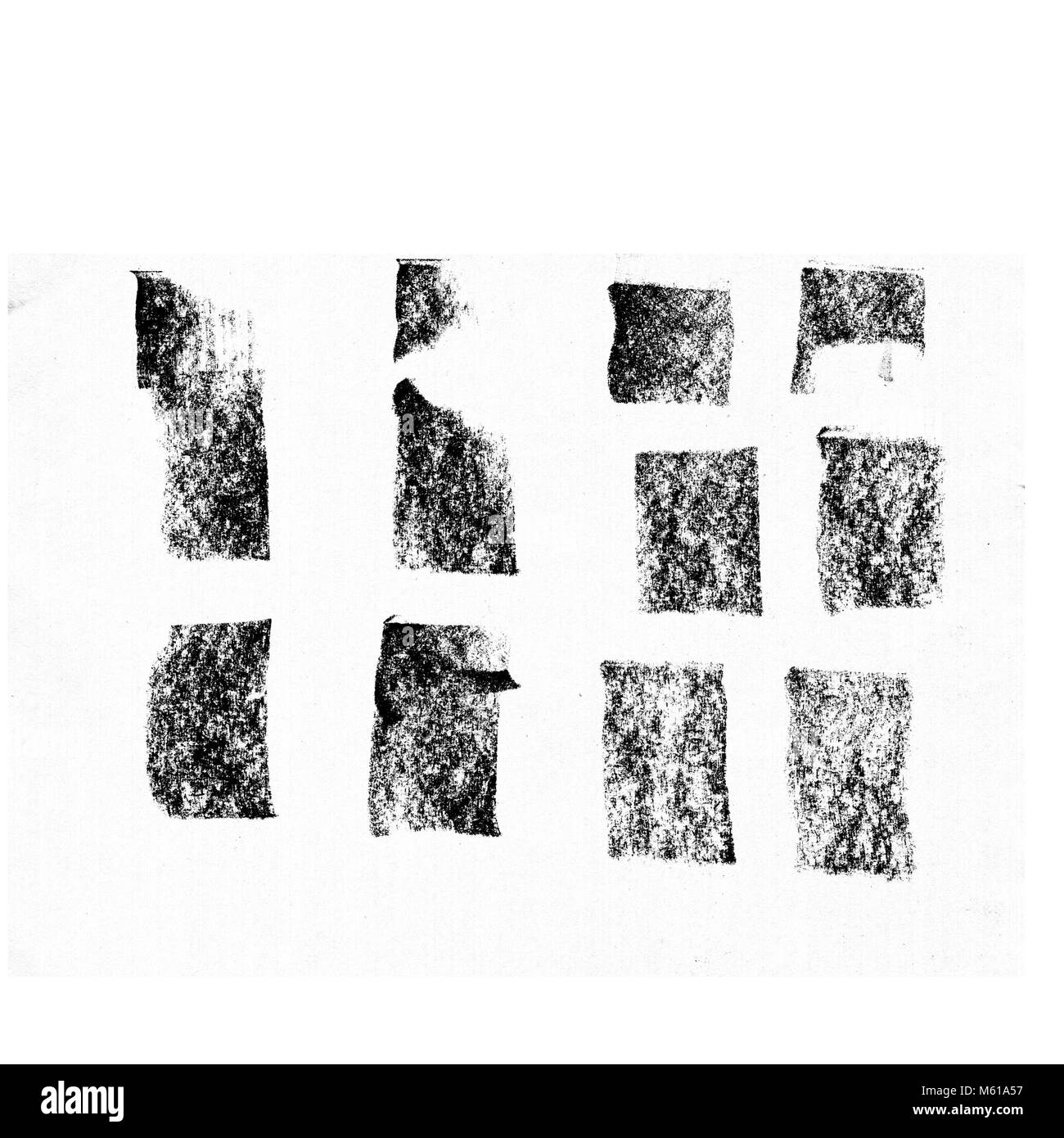 Mettre en valeur rayures noir, bannières dessiné avec de la craie, crayon graphite. Éléments de conception élégante pour mettre en surbrillance. Banque D'Images