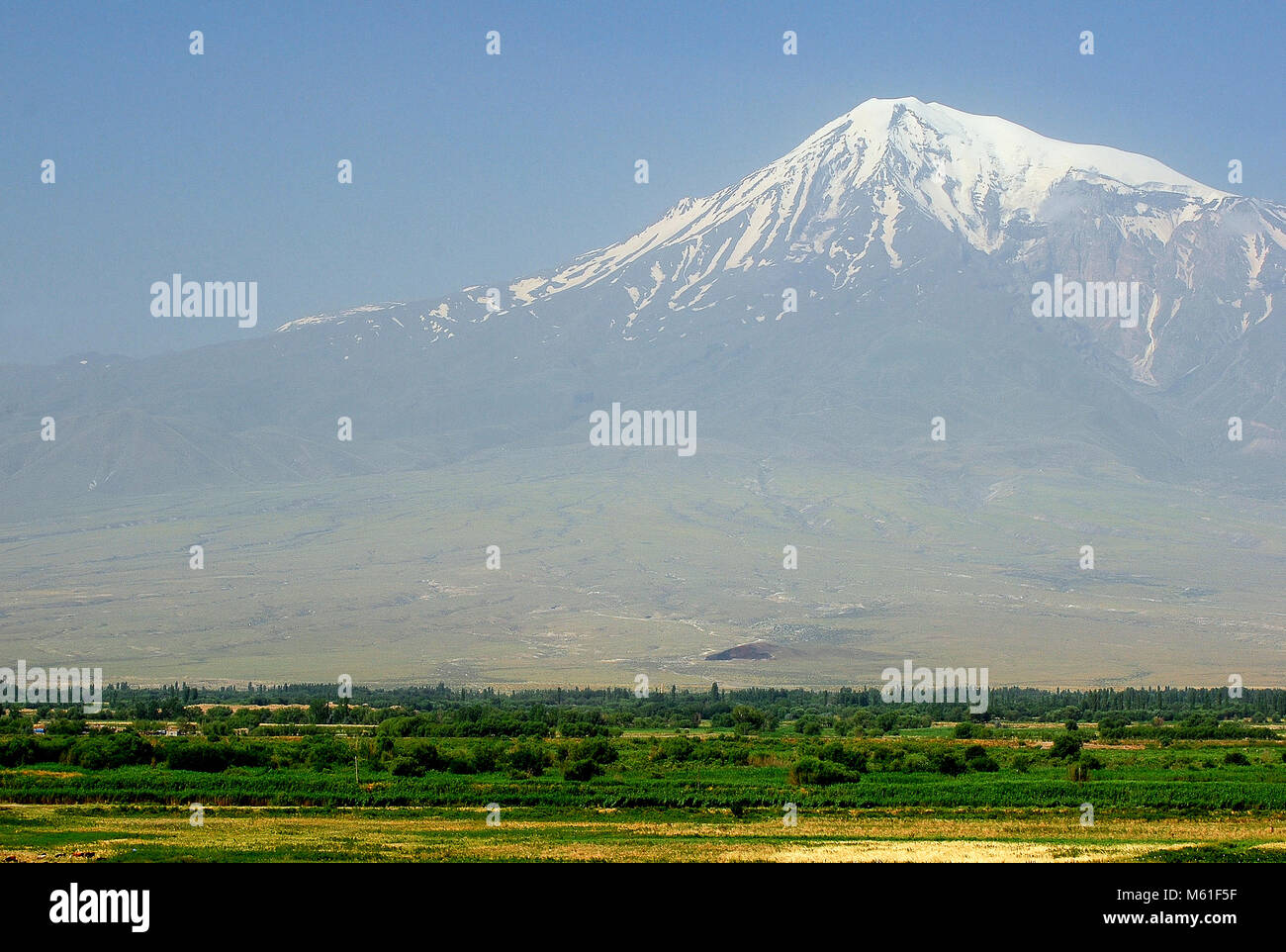 L'Arménie paysage du monastère de Khor Virap Banque D'Images
