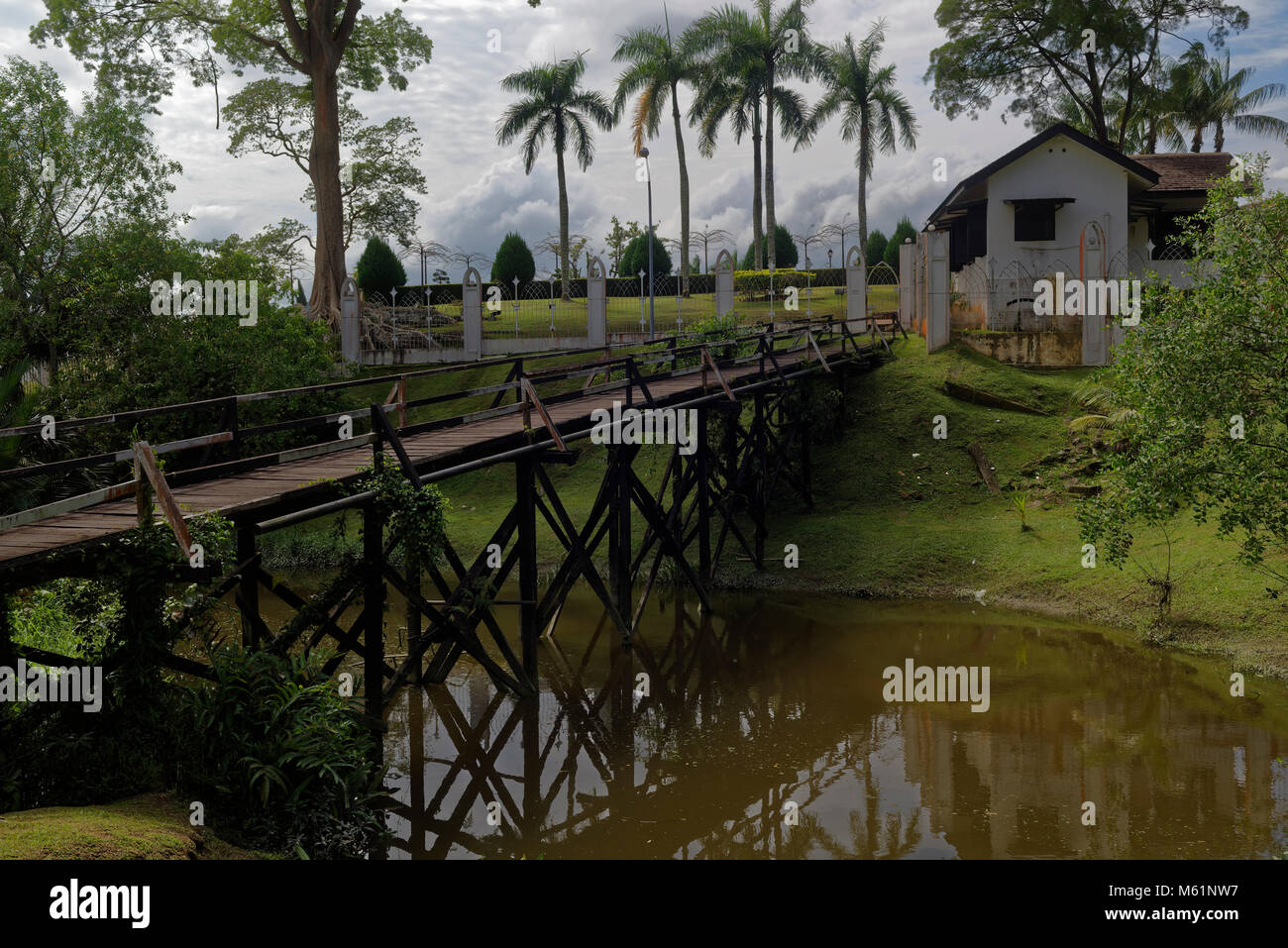 L'Astana à Kuching, bâtiment colonial de la deuxième rajah blanc Charles Brooke. Banque D'Images
