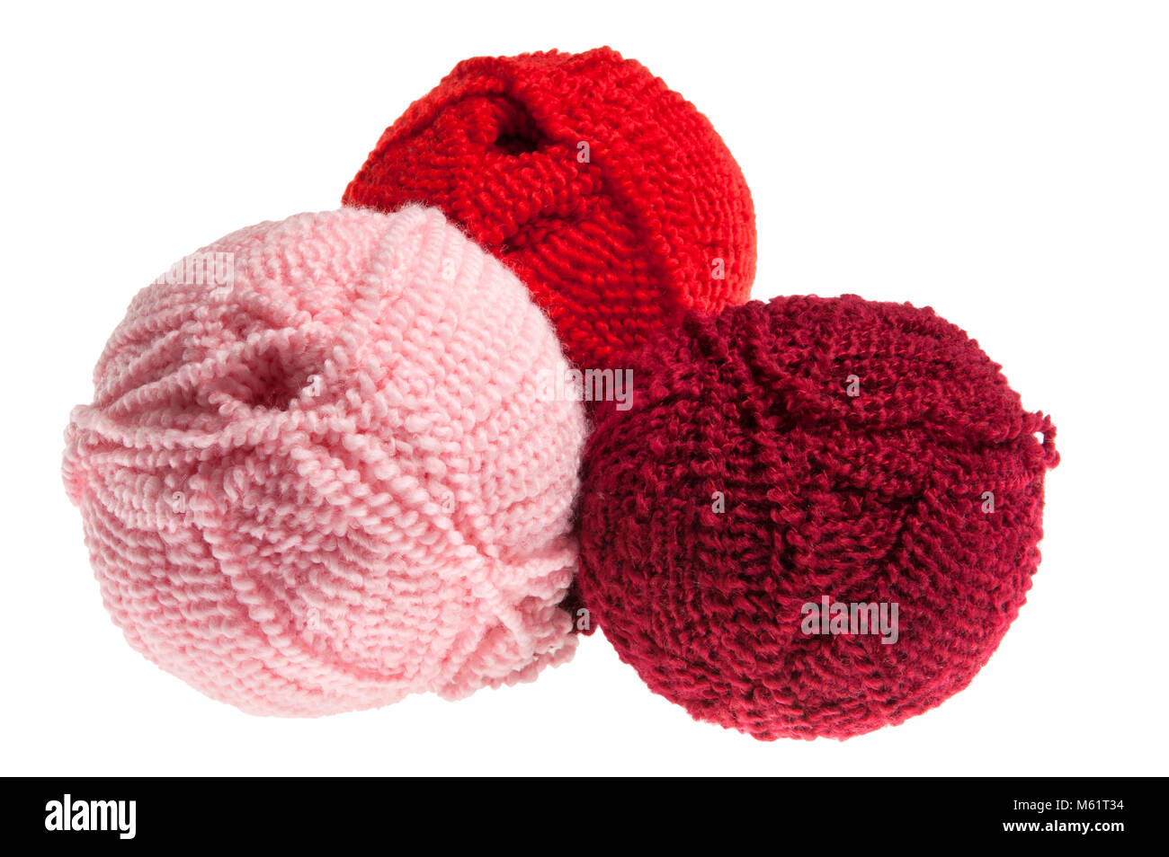 Pour le tricot de laine isolated on white Banque D'Images