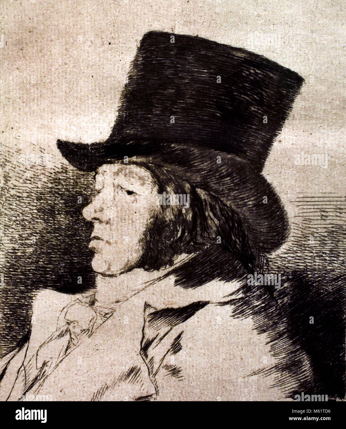 FRANCISCO JOSÉ DE GOYA Y LUCIENTES (1746-1828) l'Espagne, l'espagnol ( Self-portrait 1797-1799 ) Banque D'Images
