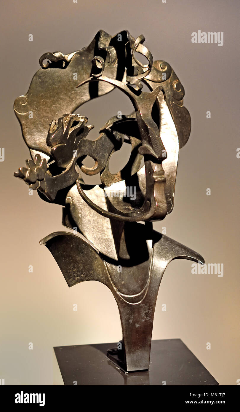 Fauno con Monóculo - Faun avec Monocle 1915 Pablo Emilio Gargallo (1881 - 1934) était un peintre et sculpteur espagnol avant-gardiste aragonais.( Né à Maella, Aragon, vécu et travaillé dans de Barcelone, Catalogne ) Espagne Banque D'Images