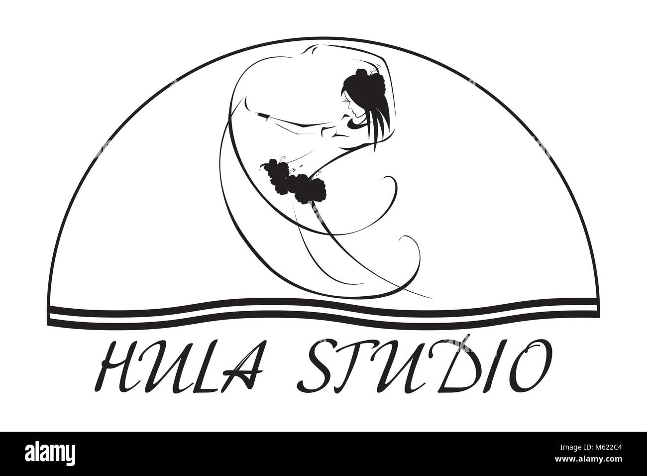 California logo vector modèle. Icône studio de Hula. Illustration de Vecteur