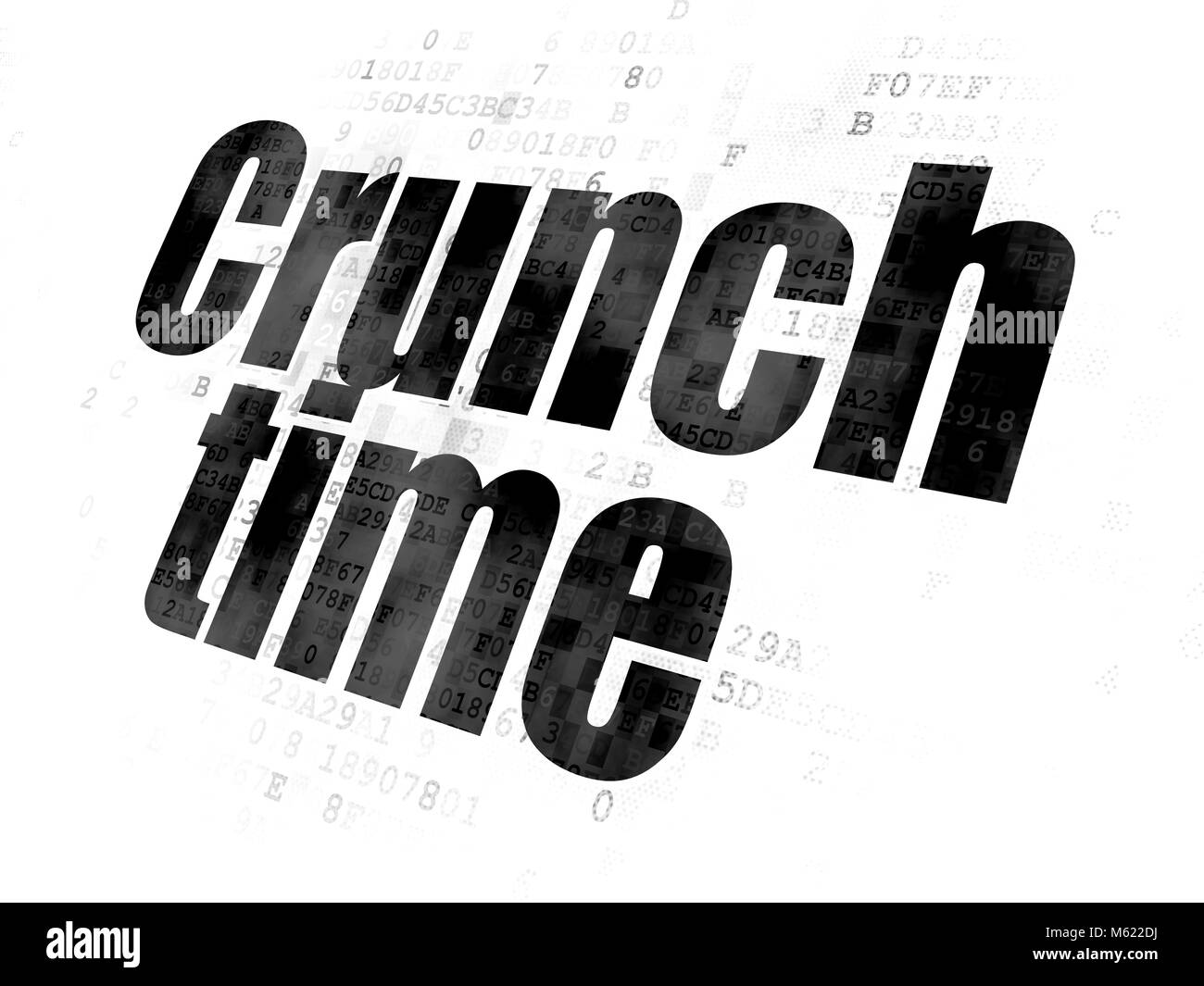 Concept d'entreprise : le manque de temps sur l'arrière-plan numérique Banque D'Images