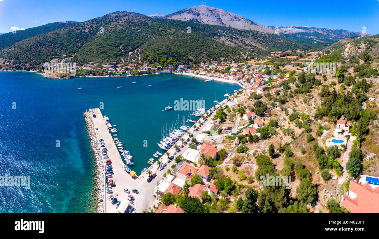 L'île de Céphalonie port petit port d'Agia Effimia Banque D'Images