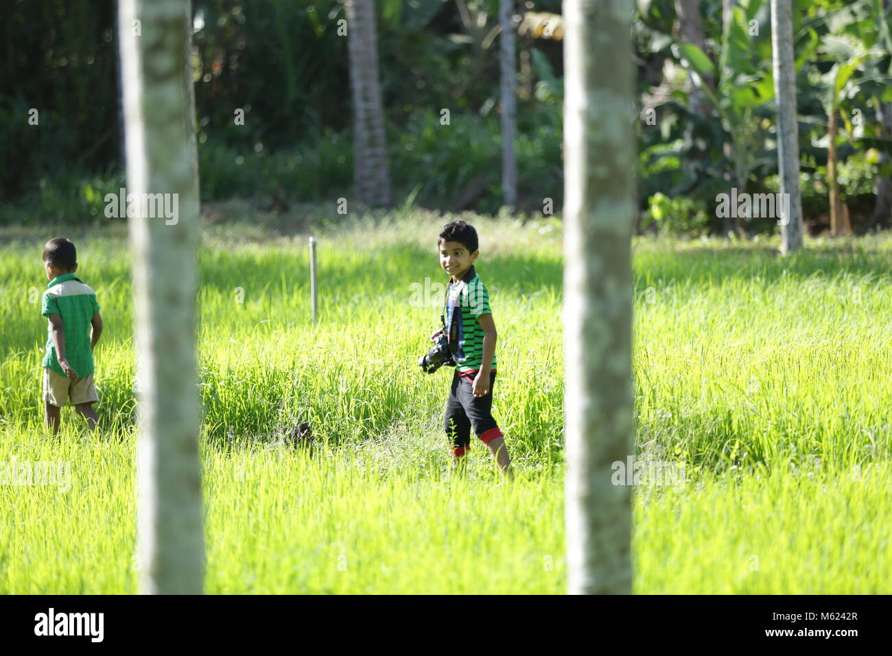 Agriculteur avec sa vie Banque D'Images