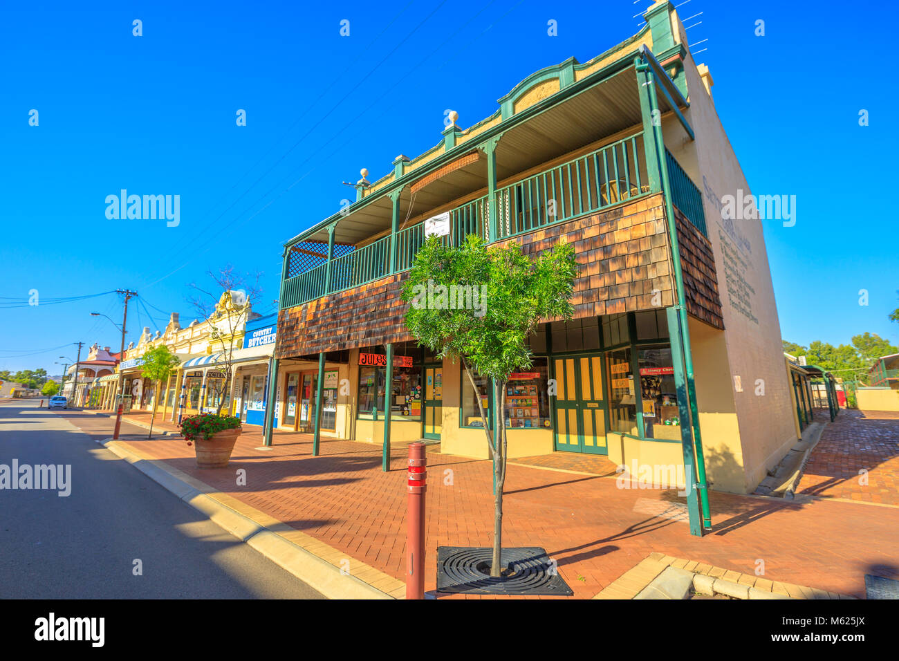 York, l'Australie - Dec 25, 2017 : Jules Shoppe, vente à emporter dans le centre de New York, Avon Terrasse. York est la plus ancienne ville de l'intérieur dans la région de WA et le premier règlement intérieur en buindings WA avec de nombreux lieux historiques. Banque D'Images