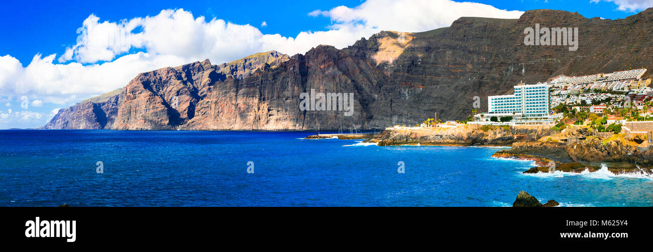 Los Gigantes impressionnant ,vue panoramique, Tenerife island,Espagne. Banque D'Images