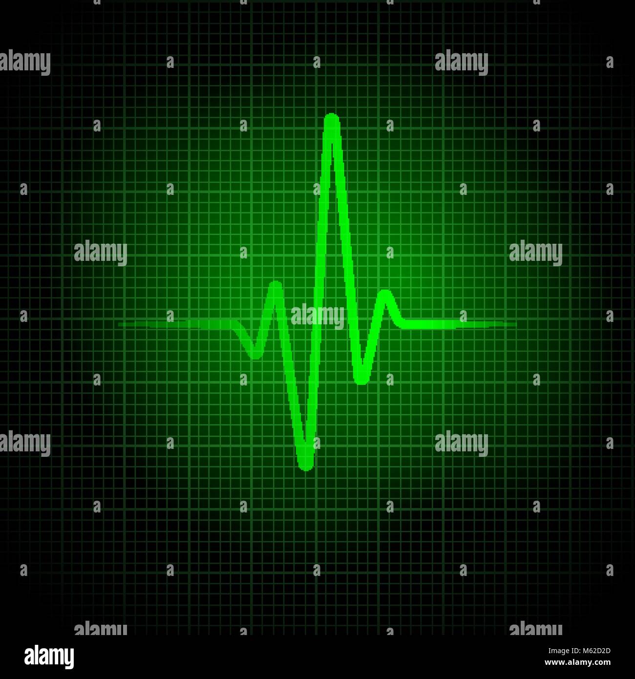 Contexte médical vert. La ligne de signal de l'illustration pour la conception Illustration de Vecteur