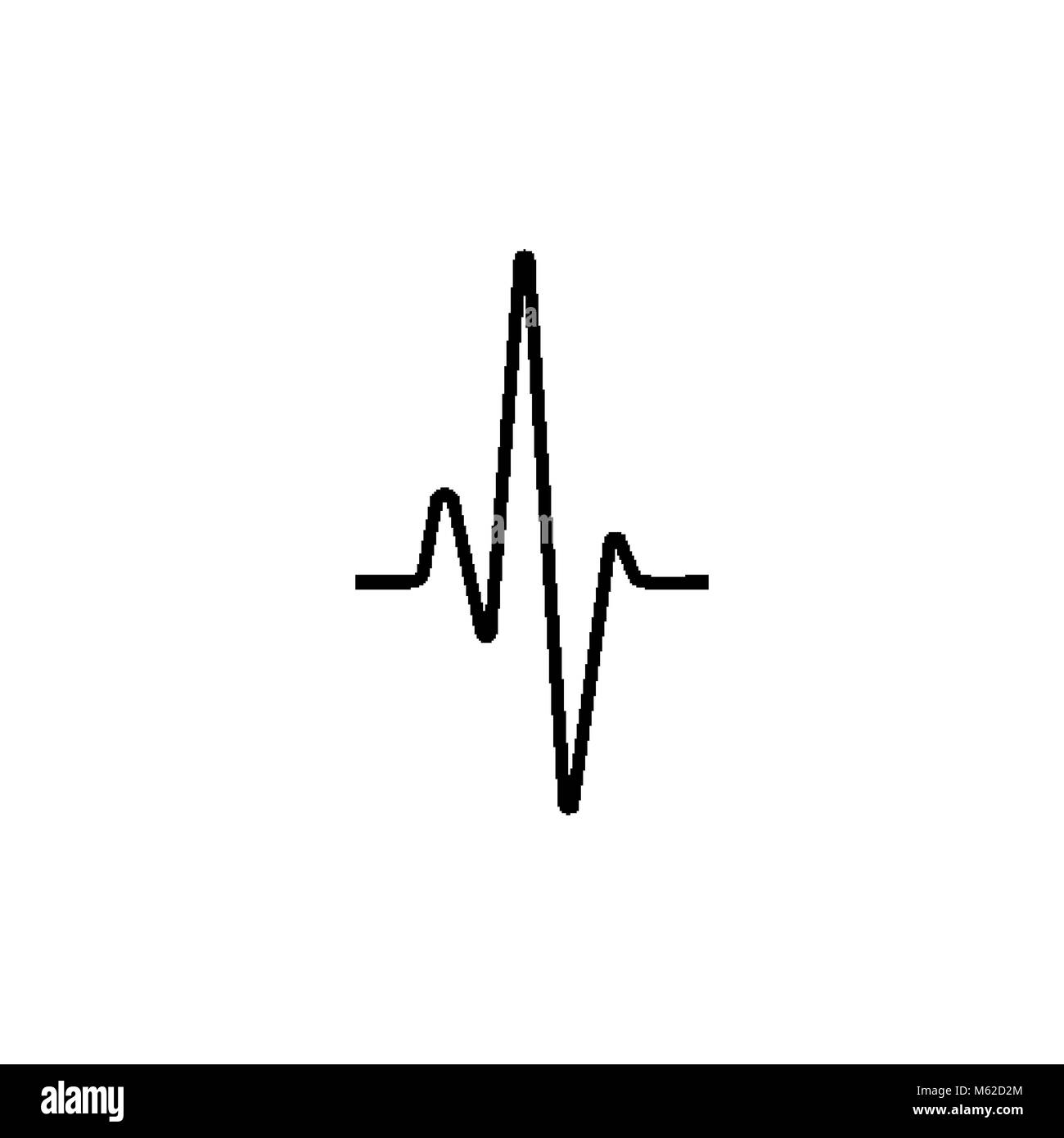 La ligne de signal sinusoïdal tremblement simple illustration pour la conception Illustration de Vecteur