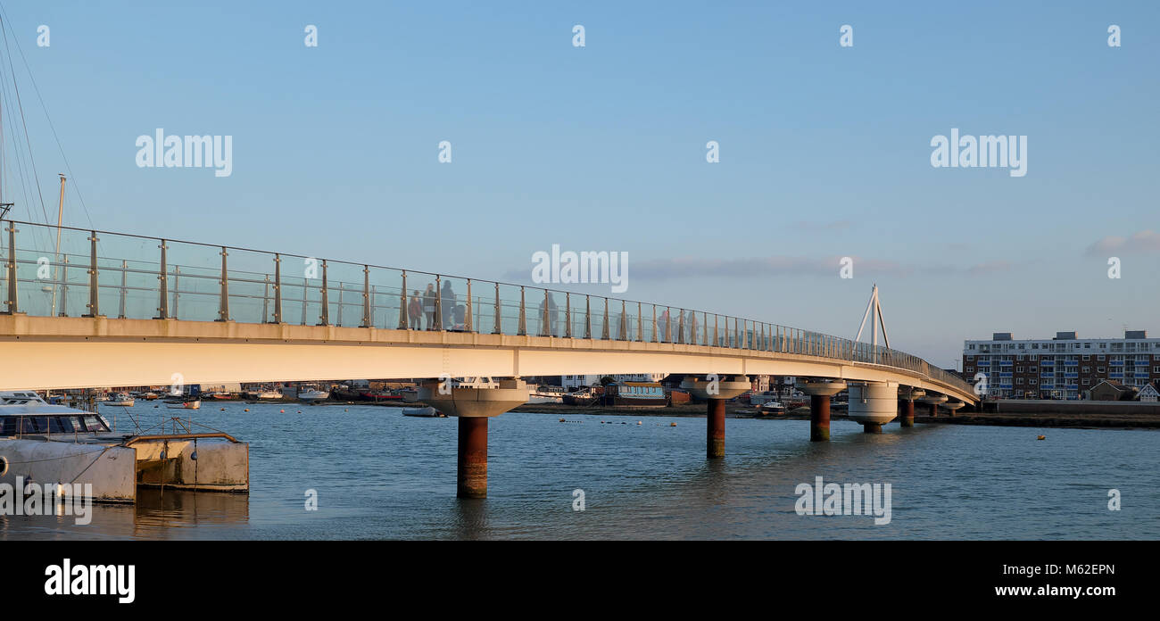 Adur Ferry Bridge, rivière Adur, Shoreham-by-Sea, West Sussex, Angleterre. Banque D'Images