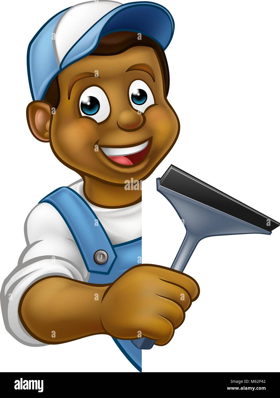 Nettoyant vitre Personnage Illustration de Vecteur