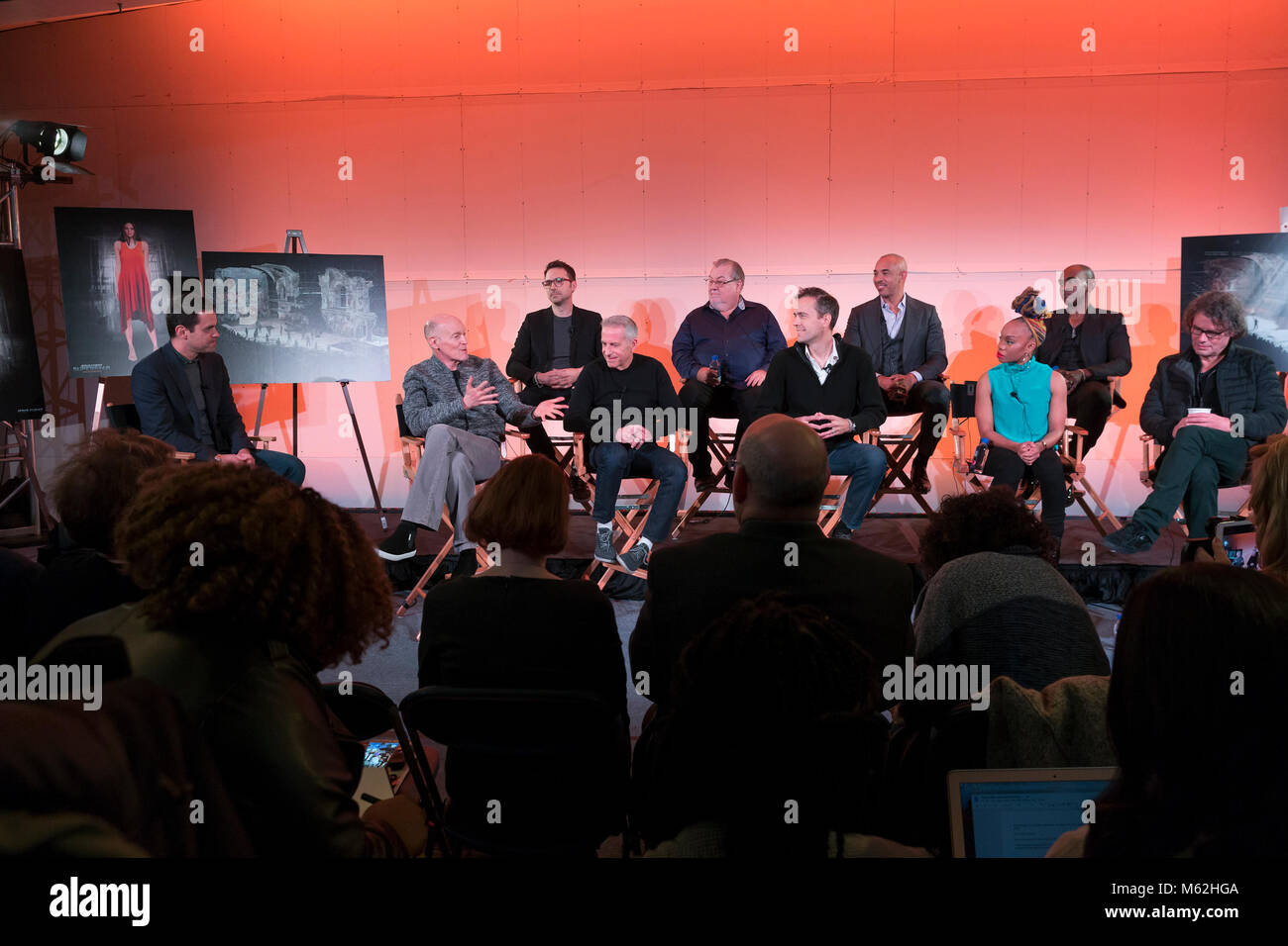 New York, États-Unis. Feb 27, 2018. Les membres de l'équipe de production assister à Jésus Christ Superstar Live in Concert Appuyez sur la Princesse à l'église de saint Paul l'Apôtre produite par NBC Crédit : Lev Radin/Pacific Press/Alamy Live News Banque D'Images