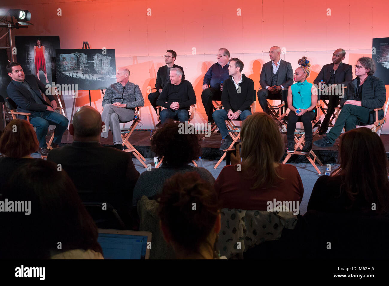 New York, États-Unis. Feb 27, 2018. Les membres de l'équipe de production assister à Jésus Christ Superstar Live in Concert Appuyez sur la Princesse à l'église de saint Paul l'Apôtre produite par NBC Crédit : Lev Radin/Pacific Press/Alamy Live News Banque D'Images