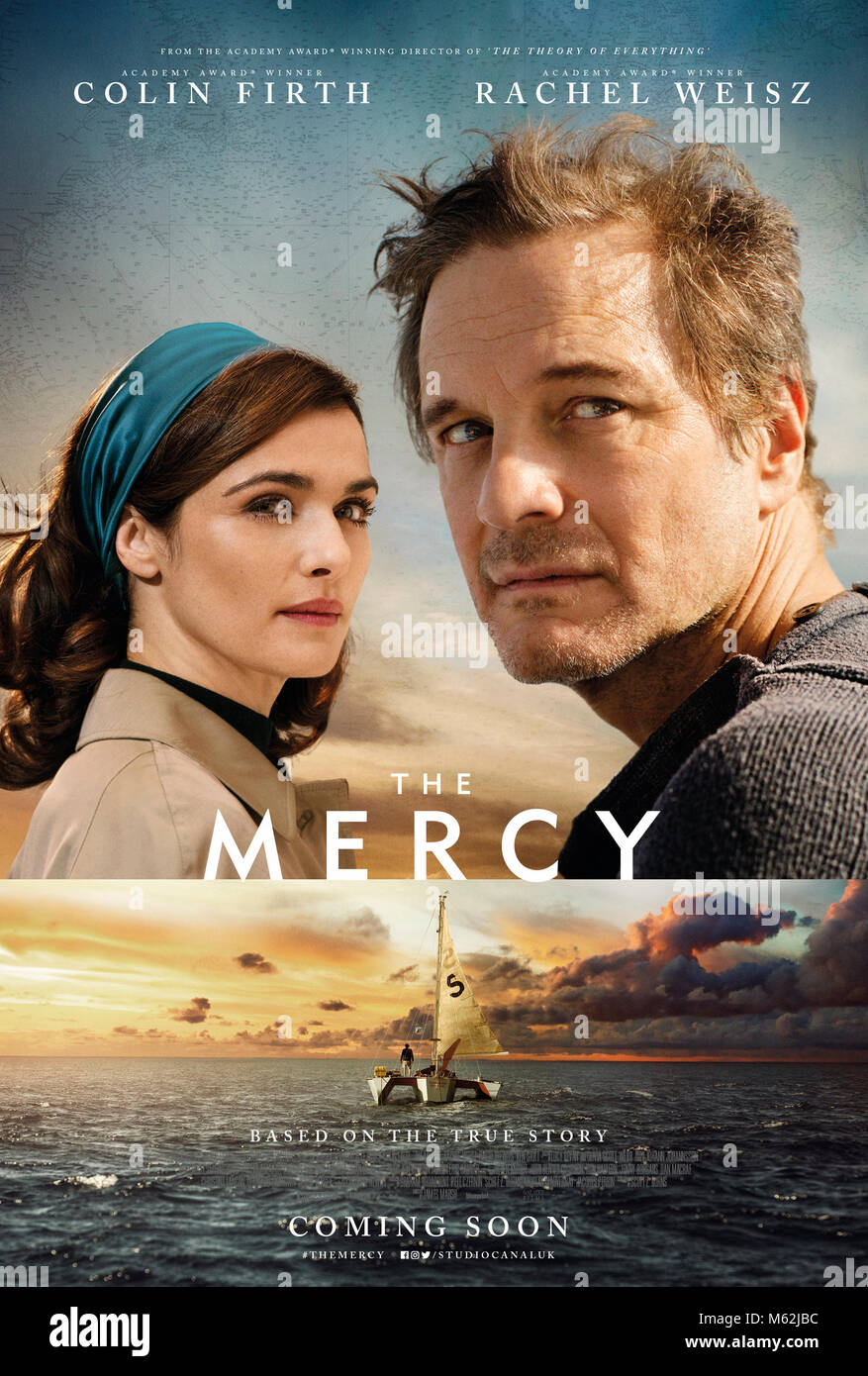 DATE DE SORTIE : 2018 Titre : La Merci STUDIO : Lionsgate Réalisateur : James Marsh PLOT : Yachtsman Donald Crowhurst tentative désastreuse du pour gagner le Golden Globe 1968 Race finit avec lui la création d'un compte de voyager seul au monde par la mer. Avec : Rachel Weisz que Clare Crowhurst, Colin Firth comme Donald Crowhurst (art de l'affiche l'image Crédit : © Lionsgate Entertainment/photos) Banque D'Images