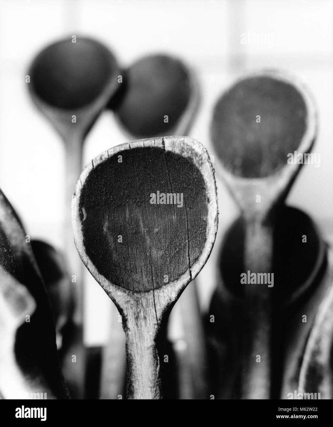 Kochlöffel in schwarz weiss Banque D'Images