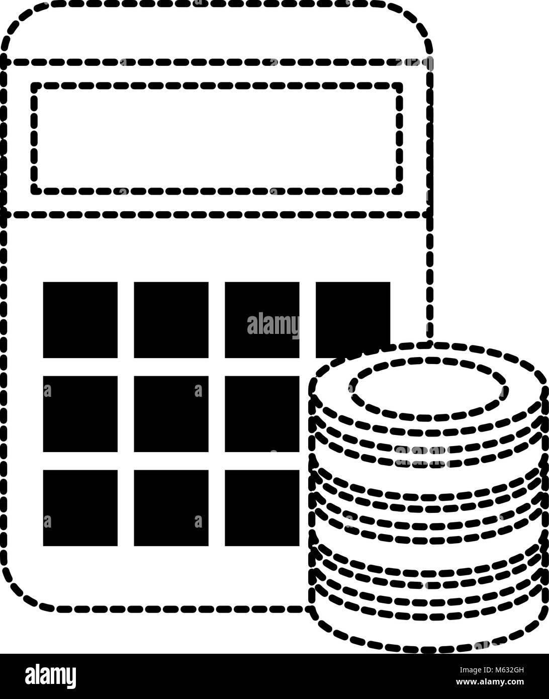 Mathématiques calculatrice avec disque dur Illustration de Vecteur