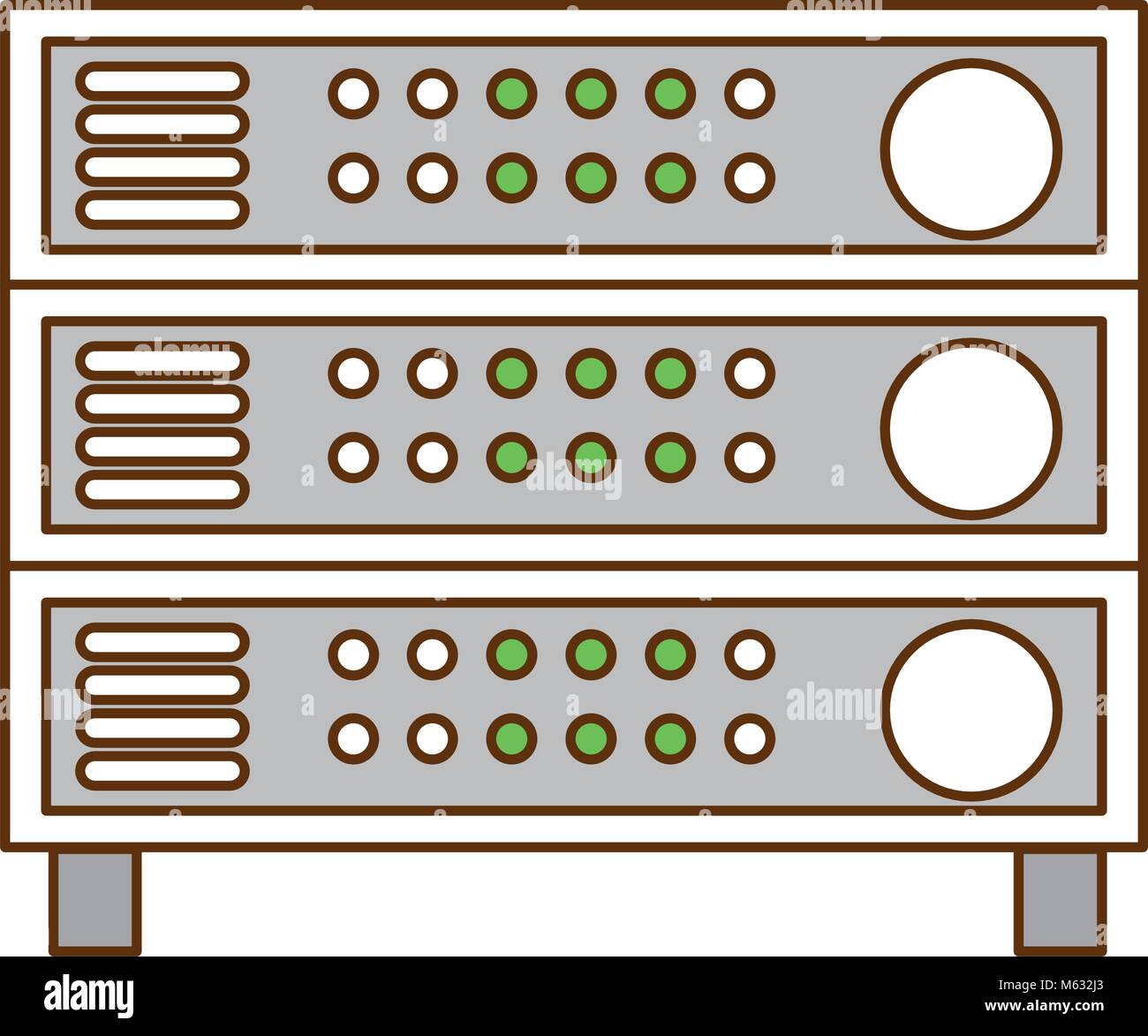 L'icône du serveur du centre de données Illustration de Vecteur