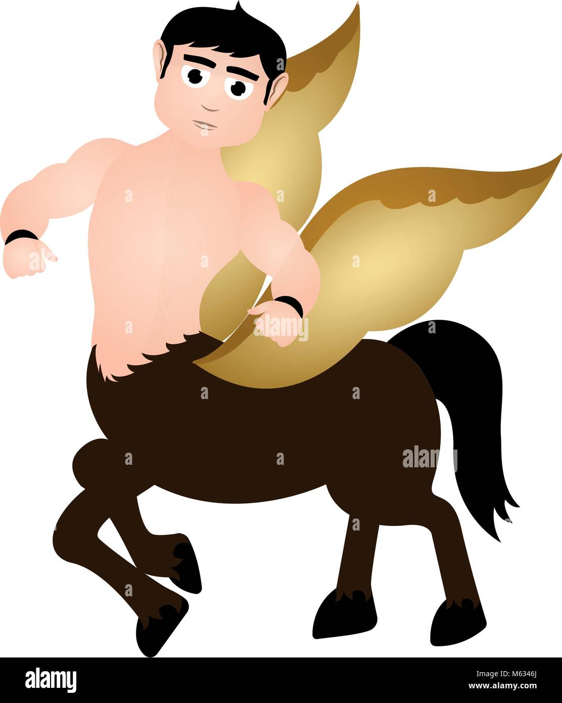 Centaure ailé majestueux. Créature fantastique Illustration de Vecteur