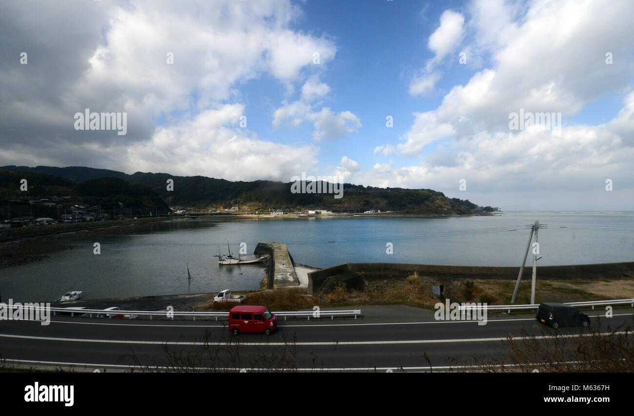 Une route panoramique à Kyushu, au Japon. Banque D'Images