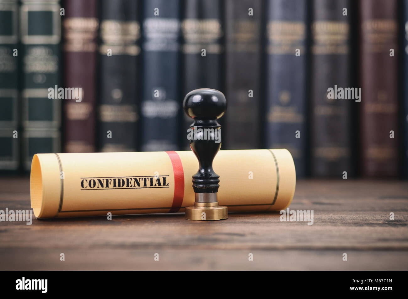 Notaire les joints , document notarié concept, fichiers confidentiels , type de documents confidentiels. Banque D'Images