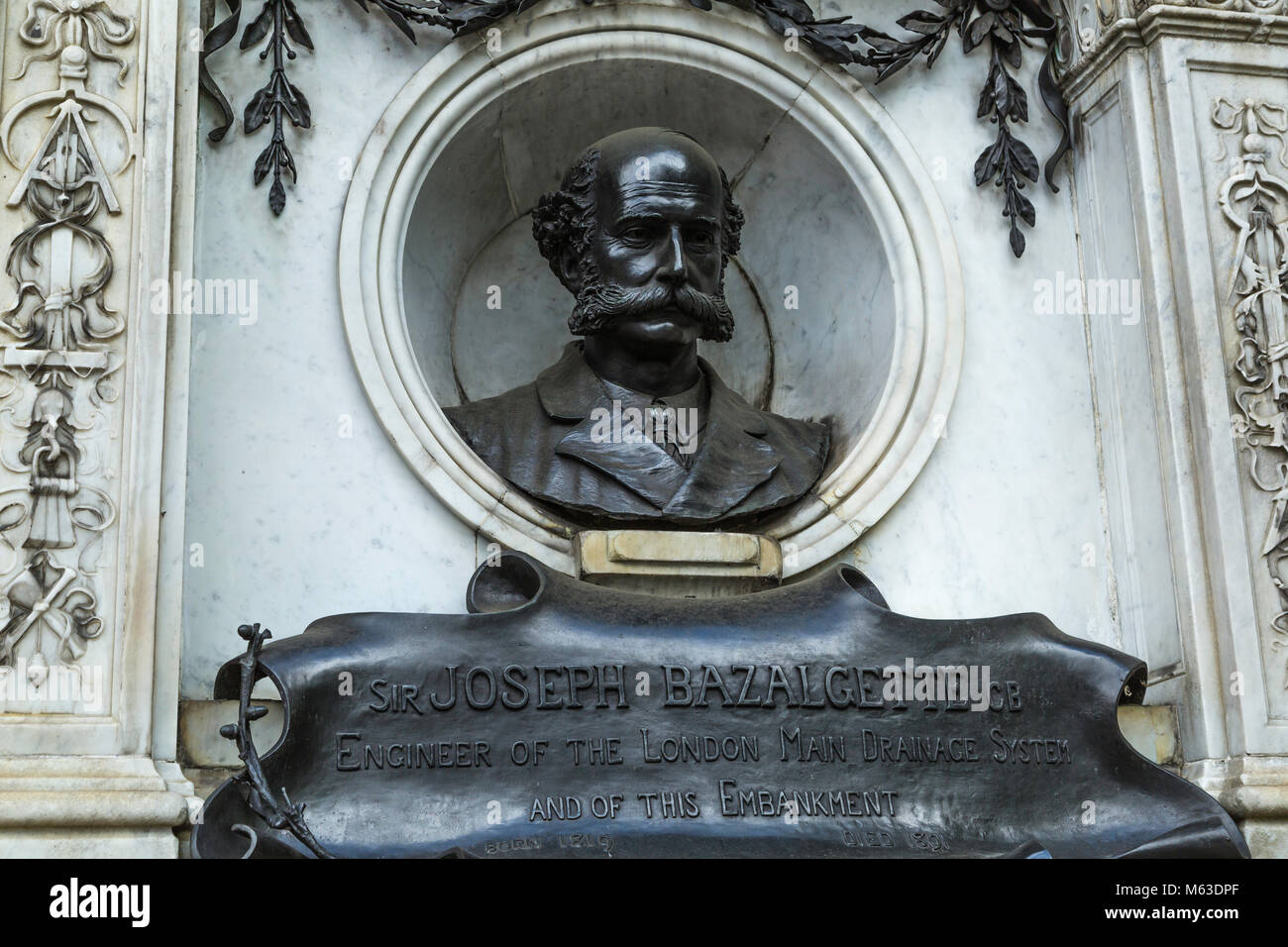Monument à sir Joseph Bazalgette. Banque D'Images