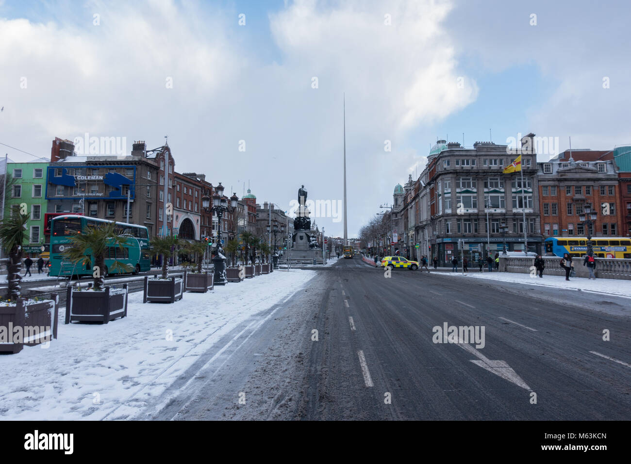 La neige dans la ville de Dublin, l'hiver de l'est bête '' en Irlande 2018 Banque D'Images