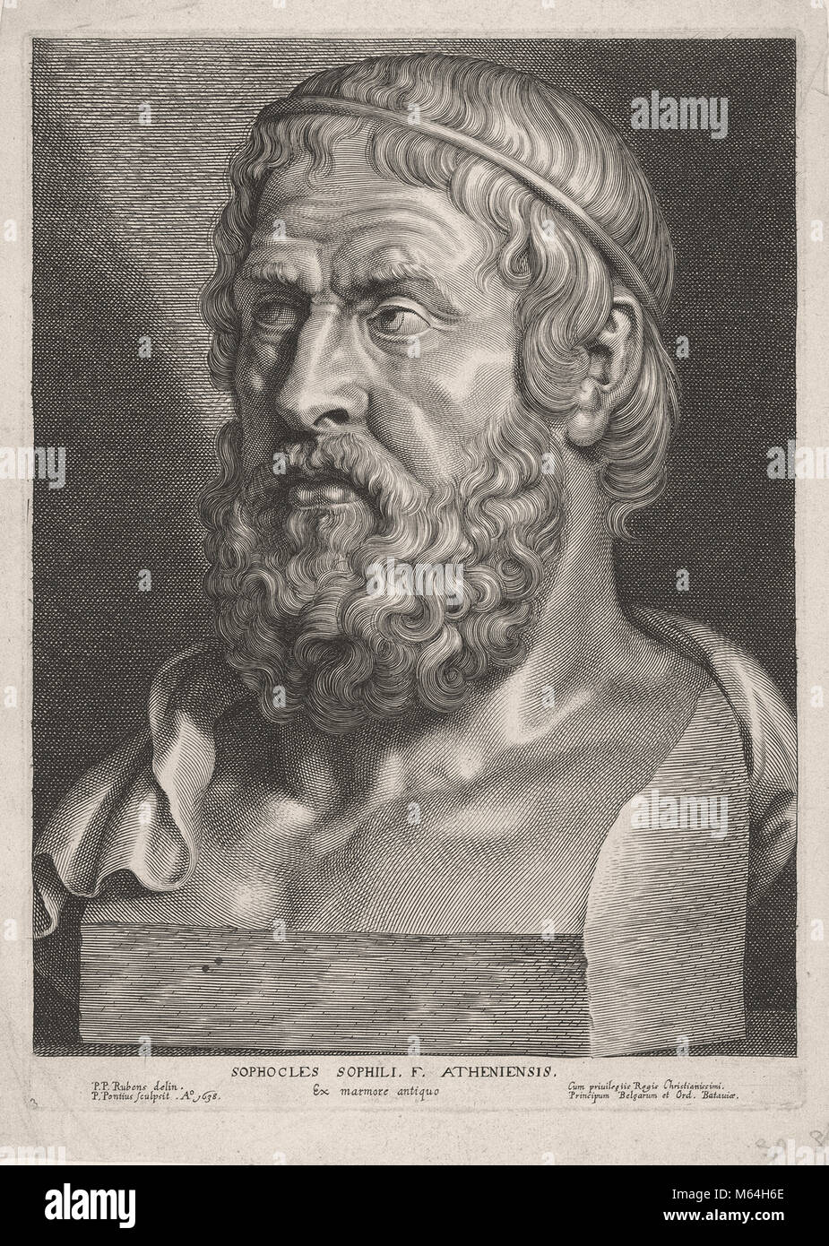 Paulus Ponce - Sophocle (d'après Rubens) 1638 Banque D'Images