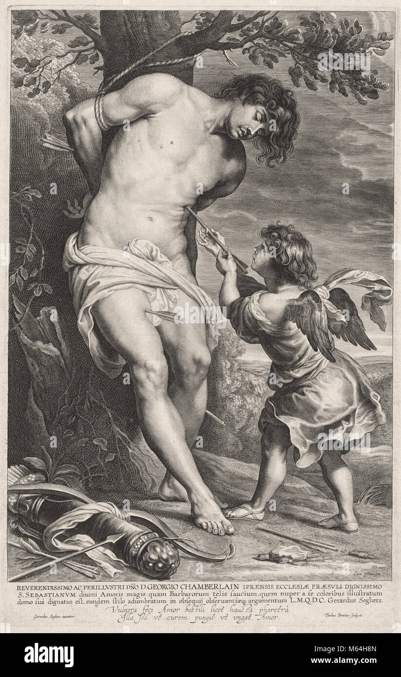 Paulus Pontius, Gerard Seghers - Saint Sébastien Banque D'Images