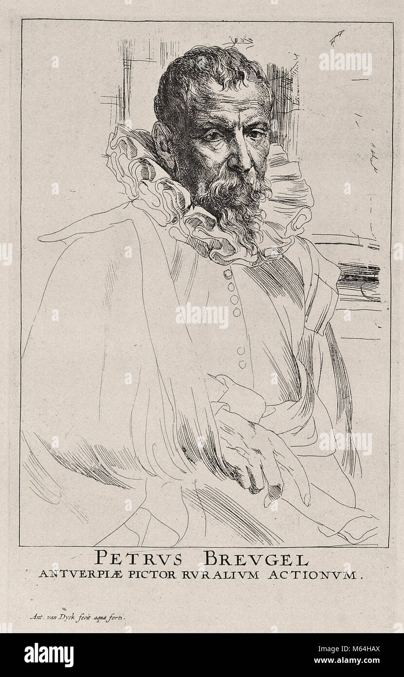 Anthony Van Dyck - Portrait de Pieter Bruegel le Jeune Banque D'Images