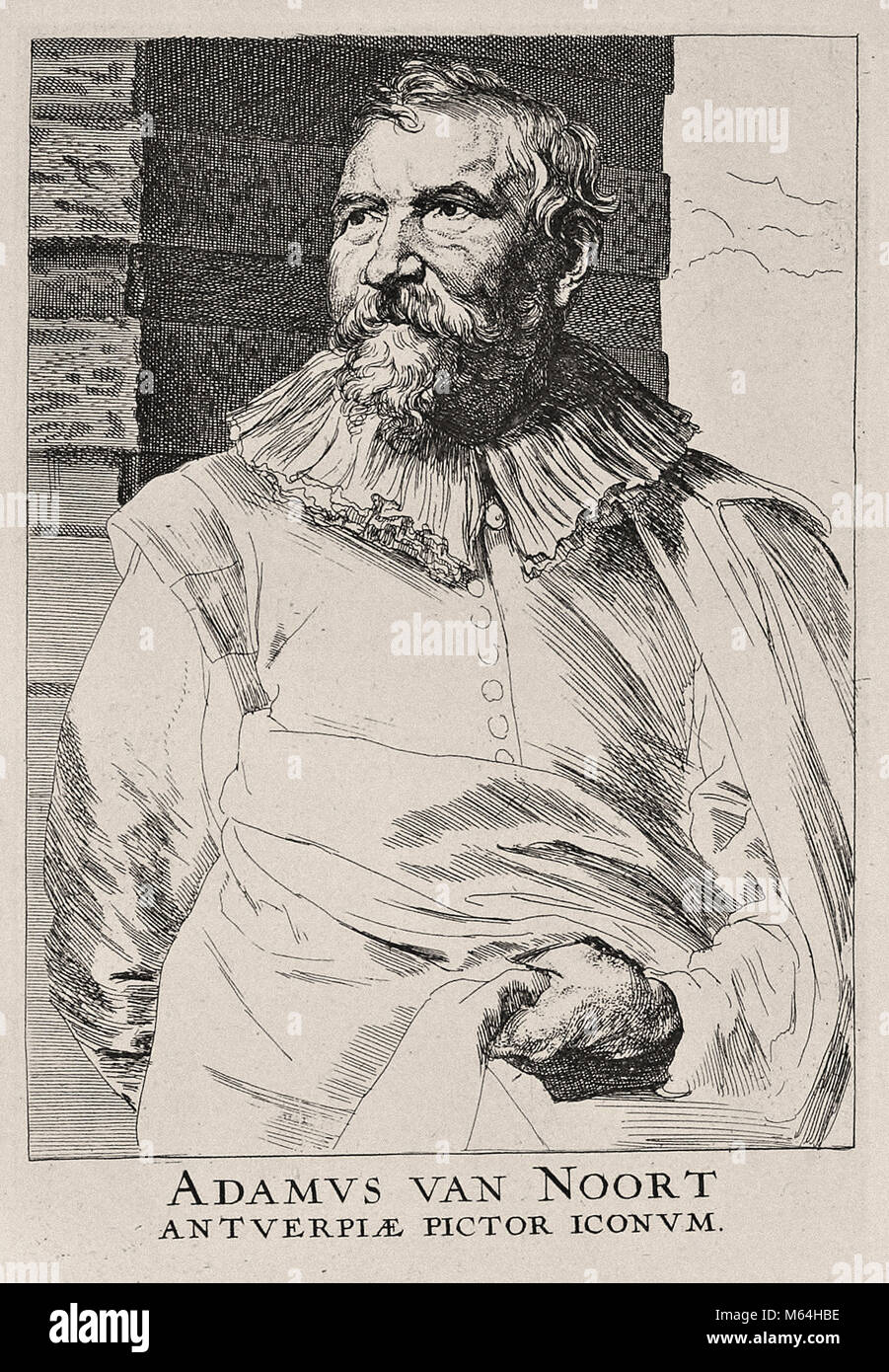 Paulus Ponce après Anthony Van Dyck - Adam van Noort Banque D'Images