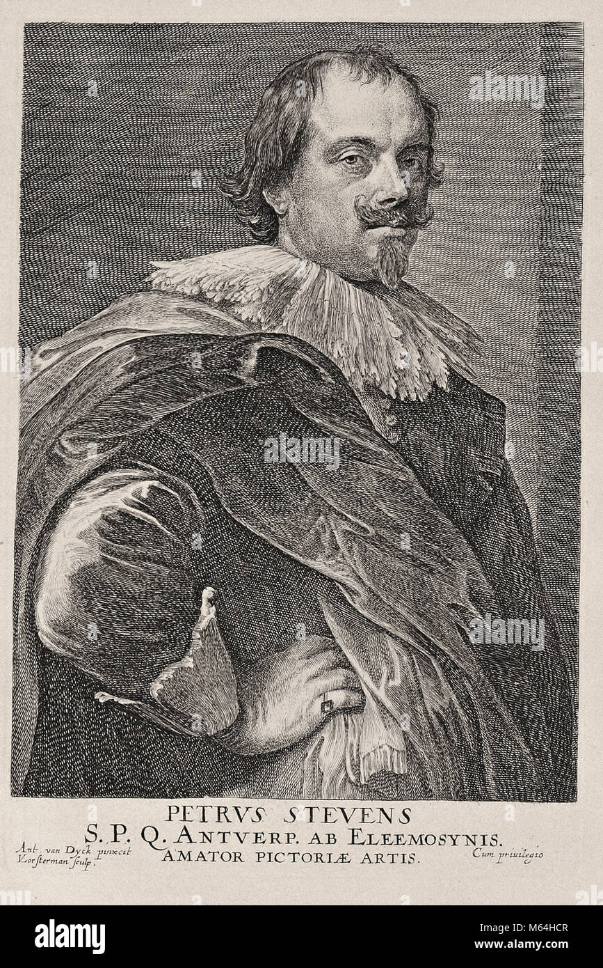 Paulus Ponce après Anthony Van Dyck - Pieter Stevens Banque D'Images