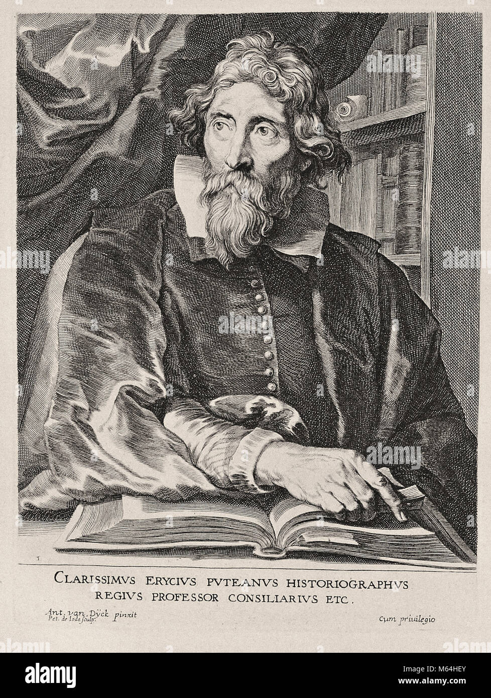 Paulus Ponce après Anthony Van Dyck -ERYCIUS PUTEANUS Banque D'Images