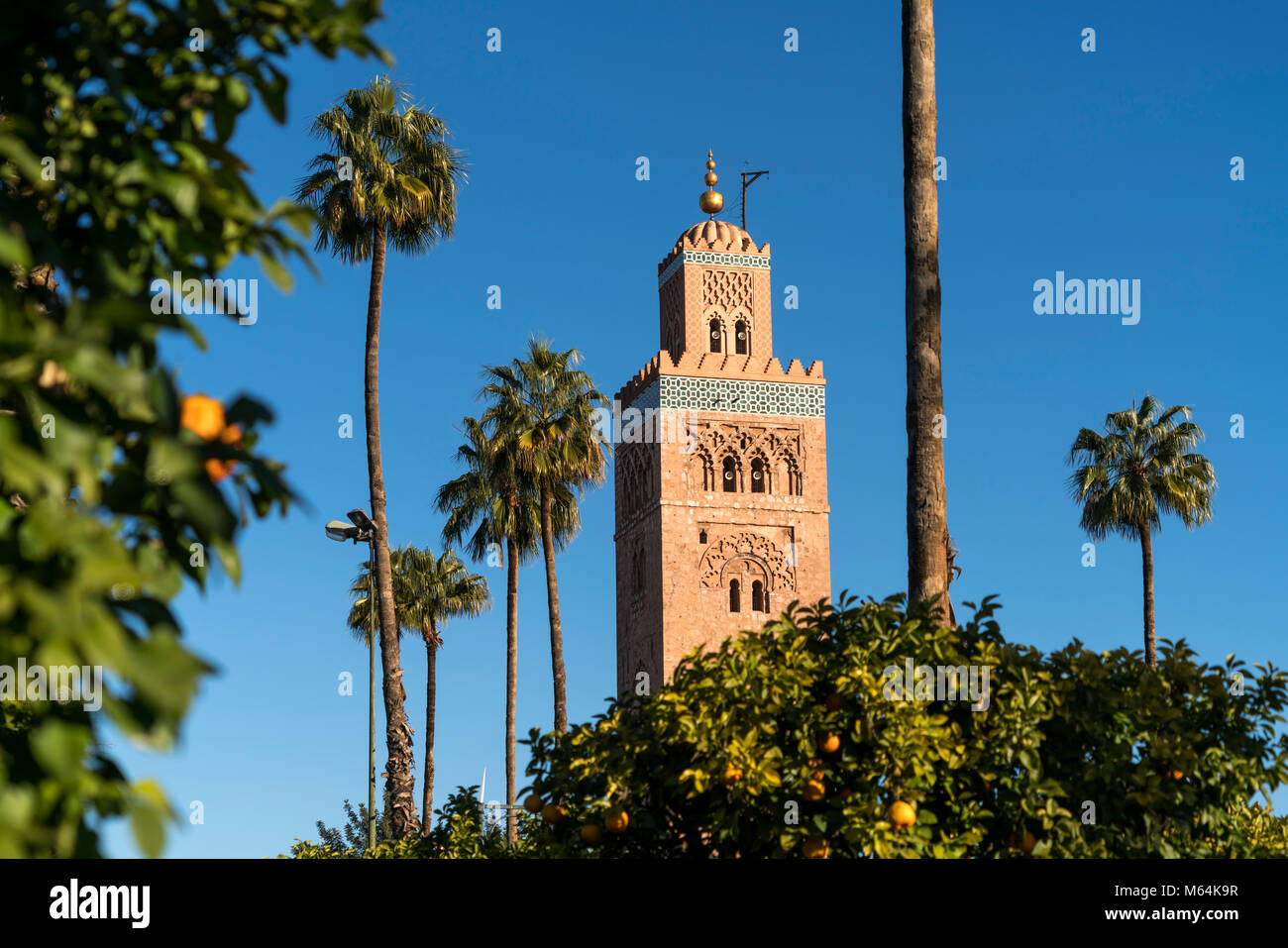 Minarett Koutoubia-Moschee, Königreich der Marokko, Afrika | Koutoubia minaret, Marrakech, Royaume du Maroc, l'Afrique Banque D'Images