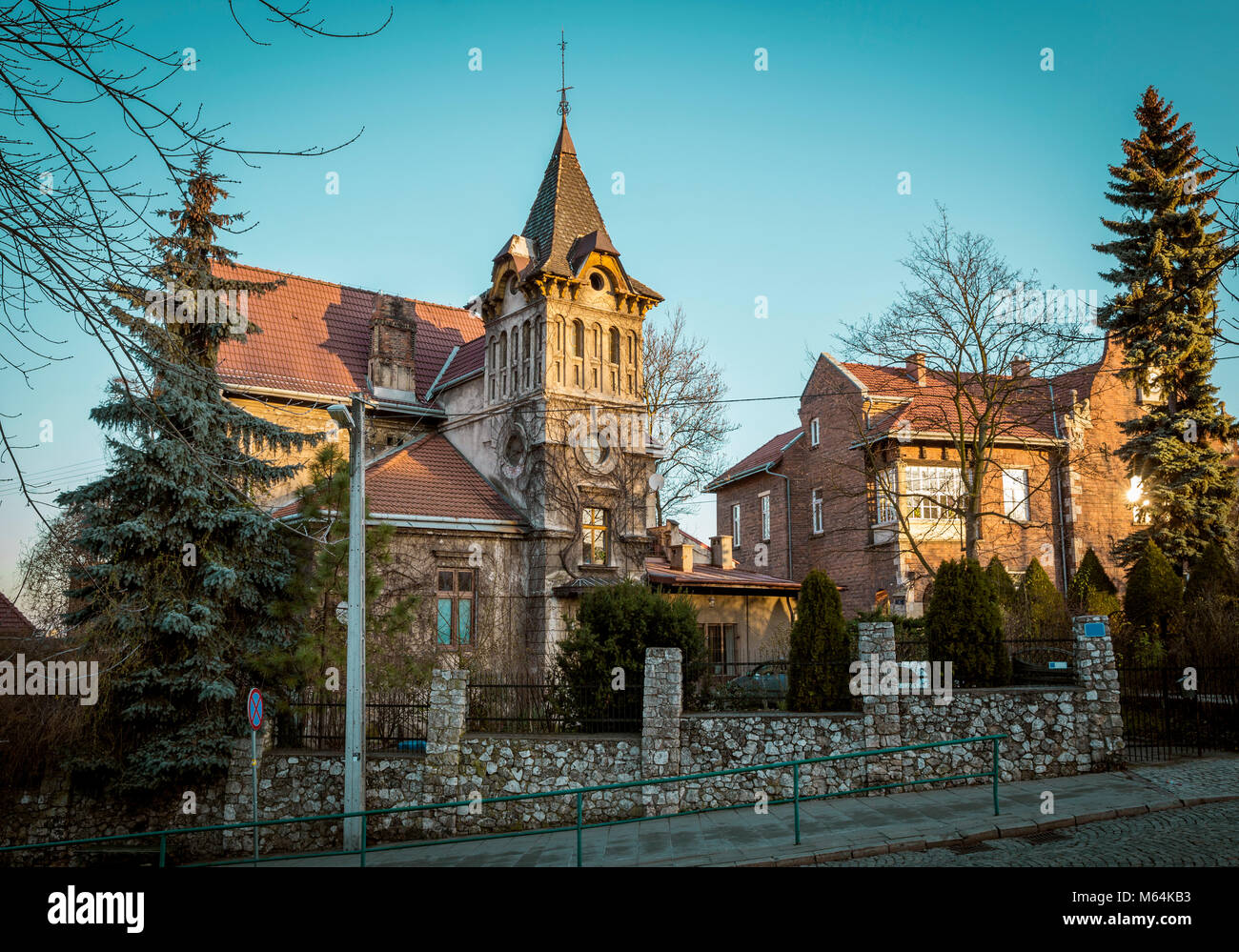 Quartier de Podgorze à Cracovie, Pologne Banque D'Images