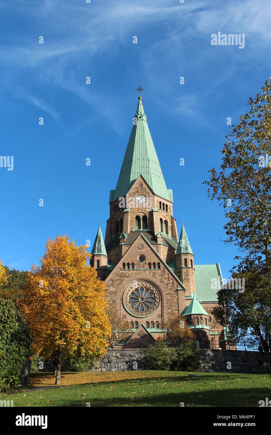 L'église de Sofia, dans le centre de Stockholm sur une journée ensoleillée d'automne Banque D'Images