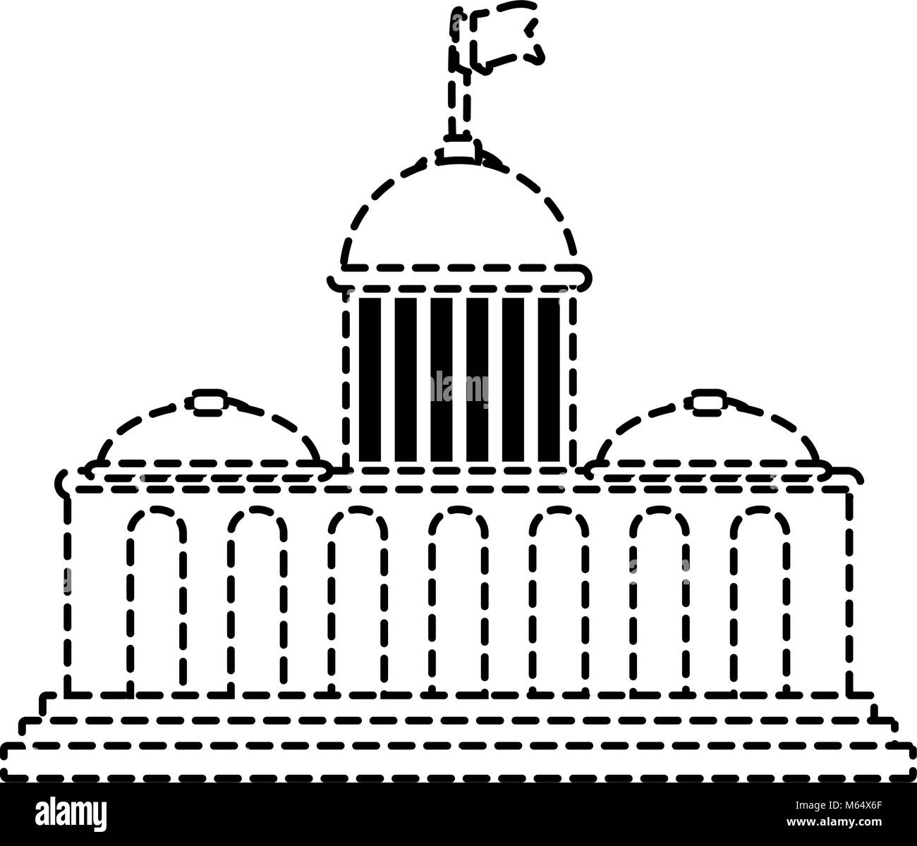 Icône Capitol building Illustration de Vecteur